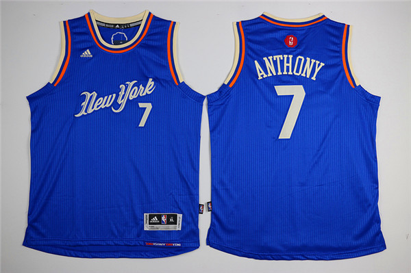 Adidas New York Knicks Youth #7 Anthony blue NBA jerseys->->Youth Jersey